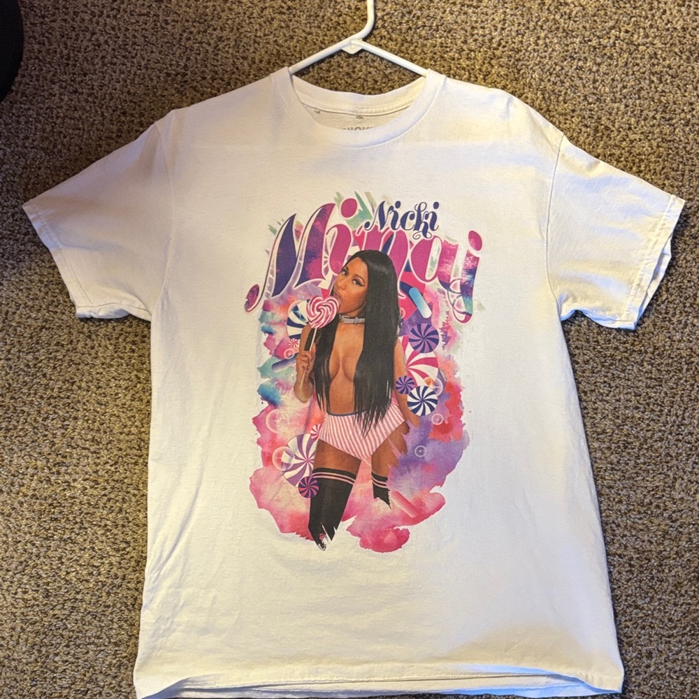 Nicki Minaj White Graphic Tee